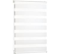 Blumtal Lot de 2 stores doubles 85 x 130 - 155cm - store à enroulement Klemmfix, stores pour fenêtres sans percer, store à enroulement pour fenêtres & portes, blanc