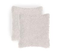 Blumtal Lot de 2 Taie d'oreiller douillette - Coussin décoratif en fourrure synthétique avec fermeture éclair
