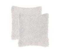 Blumtal Lot de 2 Taie d'oreiller douillette - Coussin décoratif en fourrure synthétique avec fermeture éclair
