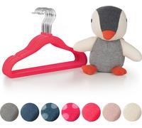 Blumtal Lot de 30 cintres pour enfants recouverts de velours - cintres pour enfants peu encombrants, cintres bébé en velours pour les vêtements d'enfants et de bébés, pivotant à 360°, rose