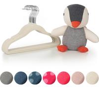 Blumtal Lot de 30 cintres pour enfants recouverts de velours - cintres pour enfants peu encombrants, cintres bébé en velours pour vêtements d'enfants et de bébés, pivotant à 360°, ivoire