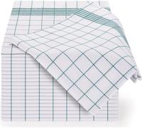 Blumtal Lot de 5 torchons Premium - torchons de qualité supérieure, 100% coton, à carreaux verts, 50x70cm