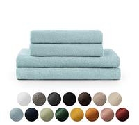 Blumtal - Lot Serviette De Toilette - 2 Serviettes De Bain 70x140-2 Essuie-Mains 50x100 - Doux Et Absorbant - 100% Coton - Certifié Oeko-TEX® - Bleu Clair