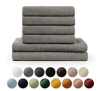 Blumtal - Lot Serviette De Toilette - 2 Serviettes De Bain 70x140-4 Essuie-Mains 50x100 - Doux Et Absorbant - 100% Coton - Certifié Oeko-TEX® - Gris