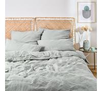 Blumtal mousseline linge de lit 155x220 cm - Housse de couette 155x220 + taie d'oreiller 80x80 bleu
