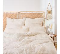 Blumtal mousseline linge de lit 200x200 cm - Housse de couette 200x200 + 2x taies d'oreiller 80x80 Beige