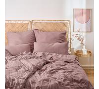 Blumtal mousseline linge de lit 200x220 cm - Housse de couette 200x220 + 2x taies d'oreiller 40x80 Violet