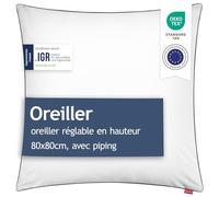 Blumtal - Oreiller 100% Microfibre - Coussin Anti-Allergie - Volume 950g Ajustable - Lavable - Tailles Et Lots Différents (80 x 80)