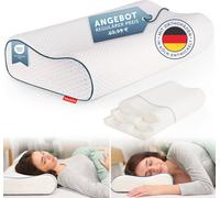 Blumtal oreiller orthopédique de soutien de la nuque en mousse à mémoire de forme - oreiller ergonomique avec adaptation individuelle de la hauteur
