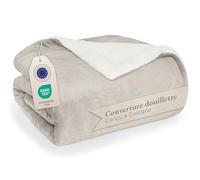 Blumtal Plaid 220 x 240 - Plaid Certifié Oeko-TEX®, Plaid Sherpa, Couverture Haute Qualité, Doux, Moelleux, Taupe