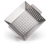 Blumtal Plat Cuisson Barbecue 25x21,5x6 cm (M) 100% en Acier Inoxydable - Accessoire Pour Barbecue Electrique Idéal Pour Légumes Grillés - Convient à Tout Type De Grill - Passe Au Lave-Vaisselle