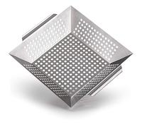 Blumtal Plat Cuisson Barbecue 29,5x 29,5x6 cm (L) 100% en Acier Inoxydable - Accessoire Pour Barbecue Electrique Idéal Pour Légumes Grillés - Convient à Tout Type De Grill - Passe Au Lave-Vaisselle