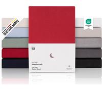 Blumtal Premium Draps-housses 120x200cm Jersey Boxspring en set de 2 - Coton 100% - Rouge