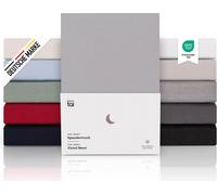 Blumtal Premium Jersey Drap-housse 160x200cm Boxspring en set de 2 - Drap-housse 160x200 coton - Gris foncé