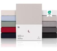 Blumtal® Premium Jersey Topper Boxspringbett Drap-housse 180x200cm - Certifié Oeko-TEX, drap-housse super doux 100% coton, jusqu'à 10cm de hauteur de topper, Moonlight Grey - Gris