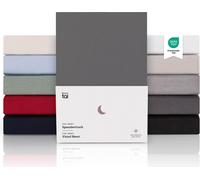 Blumtal® Premium Jersey Topper Drap housse pour lit boxspring 180x200cm - Certifié Oeko-TEX, drap de lit super doux 100% coton, jusqu'à 10cm de hauteur de topper, anthracite
