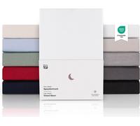 Blumtal® Premium Jersey Topper Drap housse pour lit boxspring 180x200cm - Certifié Oeko-TEX, Drap super doux 100% coton, jusqu'à 10cm de hauteur de topper, Blanc