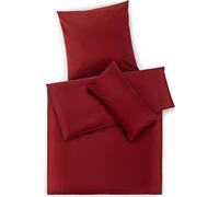 Blumtal Premium Mako Satin Cotton Set de linge de lit 135 x 200 cm avec taie d'oreiller 40 x 80 cm - Set de housses de couette super doux avec un aspect brillant noble et des fermetures éclair de la m
