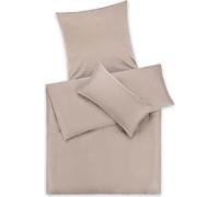 Blumtal Premium Mako Satin Cotton Set de linge de lit 135 x 200 cm avec taie d'oreiller 40 x 80 cm - Set de housses de couette super doux avec un aspect brillant noble et des fermetures éclair de même