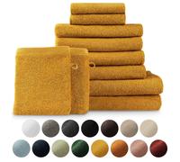 Blumtal Premium Set de serviettes éponge avec boucles de suspension - coton Oeko-TEX, doux, très absorbant - 2x serviette de bain, 2x serviette de toilette, 2x serviette d'invité, 2x gant de toilette,