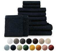 Blumtal Premium Set de serviettes éponge avec boucles de suspension - Coton Oeko-TEX, doux, très absorbant - 2x serviette de bain, 2x serviette de toilette, 2x serviette d'invité, 2x gant de toilette,