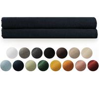 Blumtal Premium Set de serviettes éponge avec boucles de suspension - coton Oeko-TEX, doux, très absorbant - 2X serviette de sauna (80x200 cm), bleu foncé