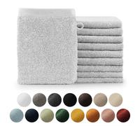 Blumtal Premium Set de serviettes éponge avec boucles de suspension - coton Oeko-TEX, doux, très absorbant - 10x gant de toilette (15x20 cm), blanc
