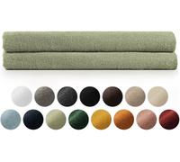 Blumtal Premium set de serviettes éponge avec boucles de suspension - coton Oeko-TEX, doux, très absorbant - 2X drap de sauna (80x200 cm), Pastel Green (vert)
