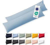 Blumtal Premium Taie Oreiller 40x145 Coton (Lot de 2) - Certifié Oeko-Tex, 100% Jersey Coton - Taie d'oreiller 40x145 en Jersey Ultra-Doux, Housse de Coussin - Bleu Clair