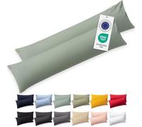 Blumtal Premium Taie Oreiller 40x145 Coton (Lot de 2) - Certifié Oeko-Tex, 100% Jersey Coton - Taie d'oreiller 40x145 en Jersey Ultra-Doux, Housse de Coussin - Vert D'été
