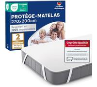 Blumtal - Protege Matelas 270x200 Lot de 1 - Alese 270x200 - Impermeable et Respirante avec 4 Coins élastiques - Certifié Oeko-Tex - Blanc