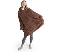 Blumtal Pull Plaid/Sherpa femme homme avec manches et capuche - Pull Plaid femme certifié OEKO-TEX doux - Sweat capuche femme - Pull Plaid homme - Plaid a enfiler femme - Pull couverture homme