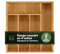 Blumtal range couverts pour tiroir dimensions 27 x 30 cm - range couvert en bambou avec 5 compartiments - IKEA maximera standard fixe - facile d'entretien et robuste - rangement au design élégant