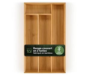 Blumtal range couverts pour tiroir dimensions 27 x 49 cm - range couvert en bambou avec 4 compartiments - IKEA maximera standard fixe - facile d'entretien et robuste - rangement au design élégant