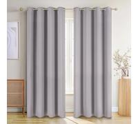 Blumtal Rideau occultant Thermiques - Lot de 2 Rideaux occultants - 117L x 138H cm - Rideau Thermique Isolant Anti Froid et Chaleur - Isolant Thermique avec œillet pour Toutes Les Saisons - en Gris