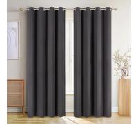 Blumtal Rideau occultant Thermiques - Lot de 2 Rideaux occultants 140L x 245H cm - Rideau Thermique Isolant Anti Froid et Chaleur - Isolant Thermique avec œillet pour Toutes Les Saisons - Anthracite