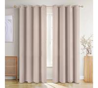 Blumtal Rideau occultant Thermiques - Lot de 2 Rideaux occultants - 140L x 245H cm - Rideau Thermique Isolant Anti Froid et Chaleur - Isolant Thermique avec œillet pour Toutes Les Saisons - Taupe