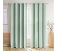Blumtal Rideau occultant Thermiques - Lot de 2 Rideaux occultants - 140L x 295H cm - Rideau Thermique Isolant Anti Froid et Chaleur - Isolant Thermique avec œillet pour Toutes Les Saisons - en Vert