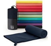 Blumtal Serviette Microfibre 180x90 cm Doux - Serviette Sport Musculation en Microfibre à séchage Rapide - Serviette de Sport - Bleu