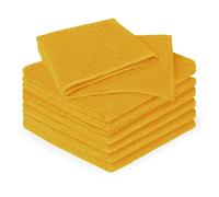 Blumtal serviette microfibre - Lot de 24 - chiffon microfibre 30x40 cm - torchon absorbant menage - chiffon vitre sans trace & voiture - torchons voiture resistant - lavable à 60 °C - couleur moutarde