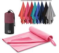 Blumtal serviette microfibre - serviette microfibre compacte, ultra légère et à séchage rapide, serviette de sport, serviette de voyage, serviette de plage, serviette de bain microfibre, rose, 100x200