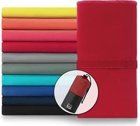 Blumtal serviette microfibre - serviettes microfibre compactes, ultra légères et à séchage rapide, serviette de sport, serviette de voyage, serviette de plage, serviette de bain microfibre, rouge fonc