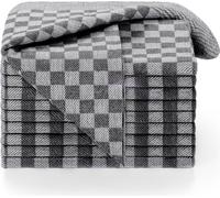 Blumtal, set de 10 serviettes à vaisselle - set de serviettes de haute qualité, 100% coton, 50x70 cm, à carreaux bleus, certifié Oeko-TEX®, serviettes à vaisselle en coton