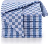 Blumtal set de 5 torchons - set de serviettes de haute qualité, 100% coton, 50x70 cm, à carreaux bleus, certifié Oeko-TEX®, torchons en coton