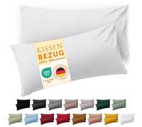 Blumtal taie d'oreiller 30 x 50cm, 2 pièces - Certifié Oeko-TEX. Housses de Coussin 100% Microfibre en Extra Doux & Lavable en Machine - Housse Coussin Blanc