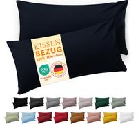 Blumtal taie d'oreiller 40x 80 cm en lot de 2 douce - Pillow Case 40x80 - bleu foncé