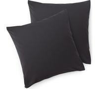 Blumtal taie d'oreiller 60x60 cm (lot de 2 taies d'oreiller) - Anthracite - 100% coton jersey avec fermeture éclair