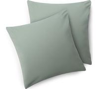 Blumtal taie d'oreiller 60x60 cm (lot de 2 taies d'oreiller) - bleu-vert - 100% coton jersey avec fermeture éclair