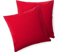 Blumtal taie d'oreiller 60x60 cm (lot de 2 taies d'oreiller) - Rouge - 100% coton jersey avec fermeture éclair
