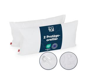 Blumtal Taie Oreiller 40x60 cm Lot de 2 - Oeko-TEX Zert. Protège Imperméable Avec Fermeture Éclair - Housse de Protection Sous-taie